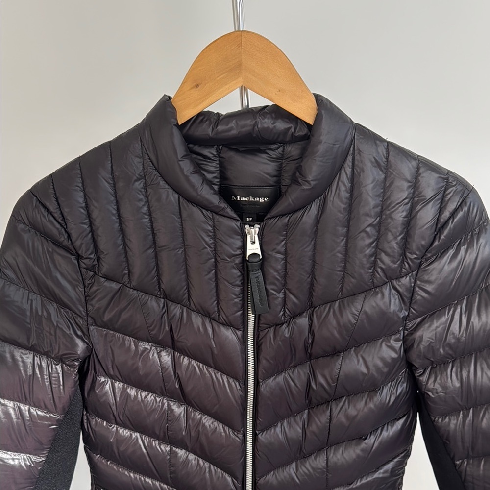 NWOT Mackage Petra Short Down Black Quilted Women's Jacket Size Small Coat - Picture 3 of 14